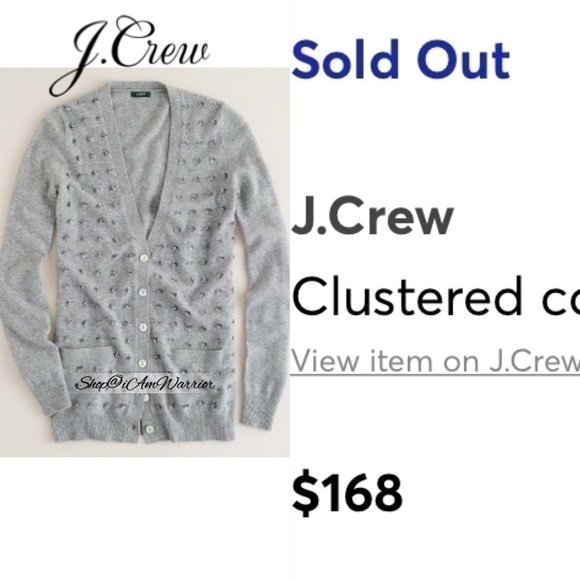 J.Crew rare wool/cashmere embellished cluster constellation cardigan sweater - Picture 4 of 11